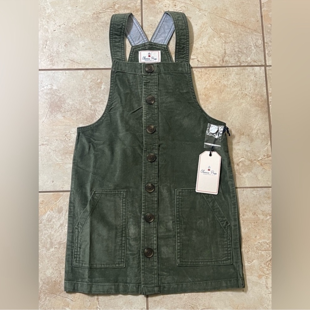 Classic Prep Jamie Jumper Green Corduroy Dress